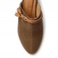 Peanut Brown heels Slip made of Suede for Girls and Women